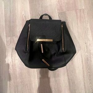 Boutique Black Backpack Gold School Bag Purse Fall Winter Gift